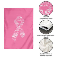 Inspirational Breast Cancer Awareness Garden Flag Pink Ribbon Support - Wonder Print Shop
