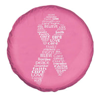 Inspirational Breast Cancer Awareness Spare Tire Cover Pink Ribbon Support - Wonder Print Shop