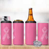 Inspirational Breast Cancer Awareness 4 in 1 Can Cooler Tumbler Pink Ribbon Support - Wonder Print Shop