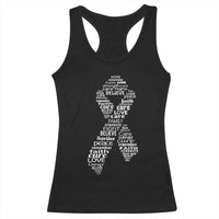 Inspirational Breast Cancer Awareness Racerback Tank Top Pink Ribbon Support - Wonder Print Shop