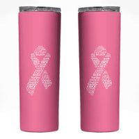 Inspirational Breast Cancer Awareness Skinny Tumbler Pink Ribbon Support - Wonder Print Shop
