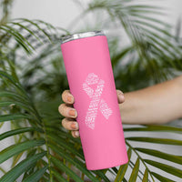 Inspirational Breast Cancer Awareness Skinny Tumbler Pink Ribbon Support - Wonder Print Shop