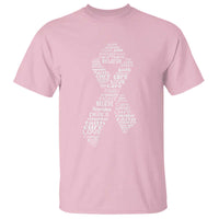 Inspirational Breast Cancer Awareness T Shirt Pink Ribbon Support - Wonder Print Shop