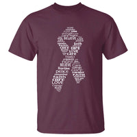 Inspirational Breast Cancer Awareness T Shirt Pink Ribbon Support - Wonder Print Shop