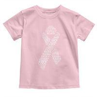 Inspirational Breast Cancer Awareness Toddler T Shirt Pink Ribbon Support - Wonder Print Shop