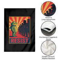 Frog Resist Garden Flag Free Portland Oregon Poster Graphic Freedom Fighters - Wonder Print Shop
