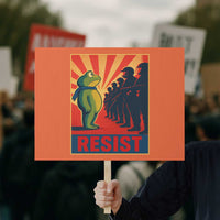 Frog Resist Protest Sign Free Portland Oregon Poster Graphic Freedom Fighters - Wonder Print Shop