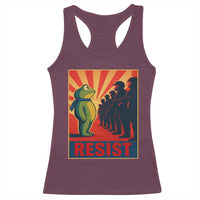 Frog Resist Racerback Tank Top Free Portland Oregon Poster Graphic Freedom Fighters - Wonder Print Shop