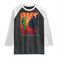 Frog Resist Raglan Shirt Free Portland Oregon Poster Graphic Freedom Fighters - Wonder Print Shop