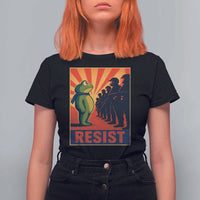 Frog Resist T Shirt For Women Free Portland Oregon Poster Graphic Freedom Fighters - Wonder Print Shop