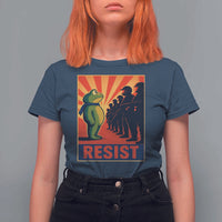Frog Resist T Shirt For Women Free Portland Oregon Poster Graphic Freedom Fighters - Wonder Print Shop