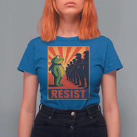 Frog Resist T Shirt For Women Free Portland Oregon Poster Graphic Freedom Fighters - Wonder Print Shop