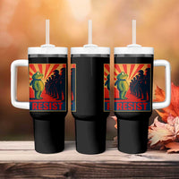 Frog Resist Tumbler With Handle Free Portland Oregon Poster Graphic Freedom Fighters - Wonder Print Shop
