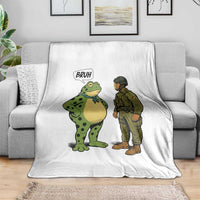 Funny Frog Bruh Resist Meme Throw Blanket Free Portland Oregon Political Satire - Wonder Print Shop