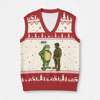 Funny Frog Bruh Resist Meme V-Neck Knit Sweater Vest Free Portland Oregon Political Satire - Wonder Print Shop