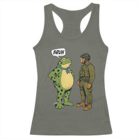 Funny Frog Bruh Resist Meme Racerback Tank Top Free Portland Oregon Political Satire - Wonder Print Shop