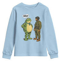 Funny Frog Bruh Resist Meme Youth Sweatshirt Free Portland Oregon Political Satire - Wonder Print Shop