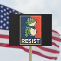 Portland 2025 Protest Protest Sign Frog Resist Against Pepper Spray - Wonder Print Shop