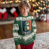 Portland 2025 Protest Ugly Christmas Sweater Frog Resist Against Pepper Spray - Wonder Print Shop