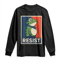 Portland 2025 Protest Long Sleeve Shirt Frog Resist Against Pepper Spray - Wonder Print Shop