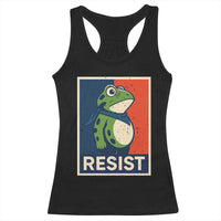 Portland 2025 Protest Racerback Tank Top Frog Resist Against Pepper Spray - Wonder Print Shop