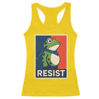 Portland 2025 Protest Racerback Tank Top Frog Resist Against Pepper Spray - Wonder Print Shop