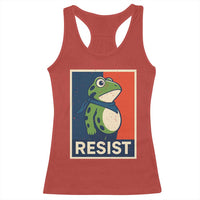 Portland 2025 Protest Racerback Tank Top Frog Resist Against Pepper Spray - Wonder Print Shop