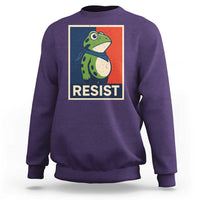 Portland 2025 Protest Sweatshirt Frog Resist Against Pepper Spray - Wonder Print Shop