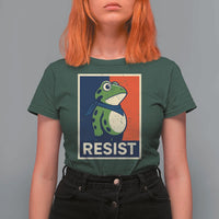 Portland 2025 Protest T Shirt For Women Frog Resist Against Pepper Spray - Wonder Print Shop
