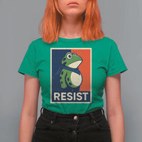 Portland 2025 Protest T Shirt For Women Frog Resist Against Pepper Spray - Wonder Print Shop