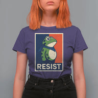 Portland 2025 Protest T Shirt For Women Frog Resist Against Pepper Spray - Wonder Print Shop