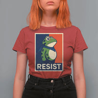 Portland 2025 Protest T Shirt For Women Frog Resist Against Pepper Spray - Wonder Print Shop