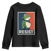 Portland 2025 Protest Youth Sweatshirt Frog Resist Against Pepper Spray - Wonder Print Shop