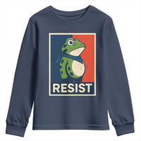 Portland 2025 Protest Youth Sweatshirt Frog Resist Against Pepper Spray - Wonder Print Shop