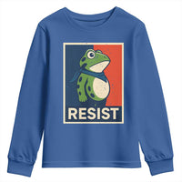 Portland 2025 Protest Youth Sweatshirt Frog Resist Against Pepper Spray - Wonder Print Shop