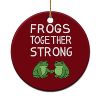 Frogs Together Strong Ceramic Ornament Free Portland Oregon Unity Meme - Wonder Print Shop