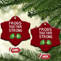 Frogs Together Strong Ceramic Ornament Free Portland Oregon Unity Meme - Wonder Print Shop