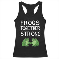 Frogs Together Strong Racerback Tank Top Free Portland Oregon Unity Meme - Wonder Print Shop
