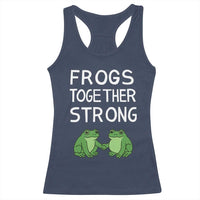 Frogs Together Strong Racerback Tank Top Free Portland Oregon Unity Meme - Wonder Print Shop