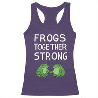 Frogs Together Strong Racerback Tank Top Free Portland Oregon Unity Meme - Wonder Print Shop