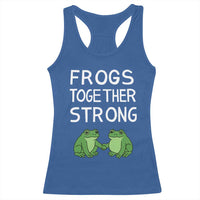 Frogs Together Strong Racerback Tank Top Free Portland Oregon Unity Meme - Wonder Print Shop