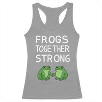 Frogs Together Strong Racerback Tank Top Free Portland Oregon Unity Meme - Wonder Print Shop