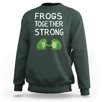 Frogs Together Strong Sweatshirt Free Portland Oregon Unity Meme - Wonder Print Shop