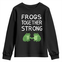 Frogs Together Strong Youth Sweatshirt Free Portland Oregon Unity Meme - Wonder Print Shop