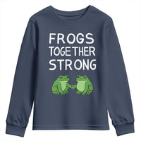 Frogs Together Strong Youth Sweatshirt Free Portland Oregon Unity Meme - Wonder Print Shop
