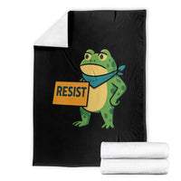 Retro Frog Resist Throw Blanket Free Portland Oregon Funny Cartoon Graphic - Wonder Print Shop