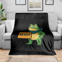 Retro Frog Resist Throw Blanket Free Portland Oregon Funny Cartoon Graphic - Wonder Print Shop