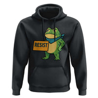 Retro Frog Resist Hoodie Free Portland Oregon Funny Cartoon Graphic - Wonder Print Shop