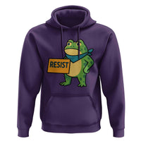 Retro Frog Resist Hoodie Free Portland Oregon Funny Cartoon Graphic - Wonder Print Shop