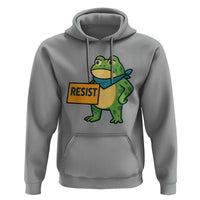 Retro Frog Resist Hoodie Free Portland Oregon Funny Cartoon Graphic - Wonder Print Shop
